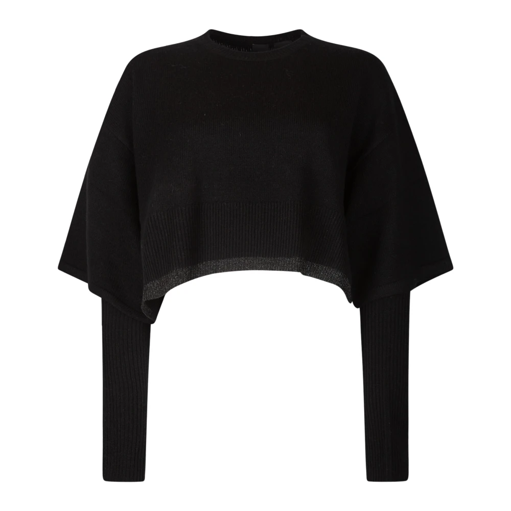 Pinko Cashmere Mix Sweater met Mouwen Black Dames