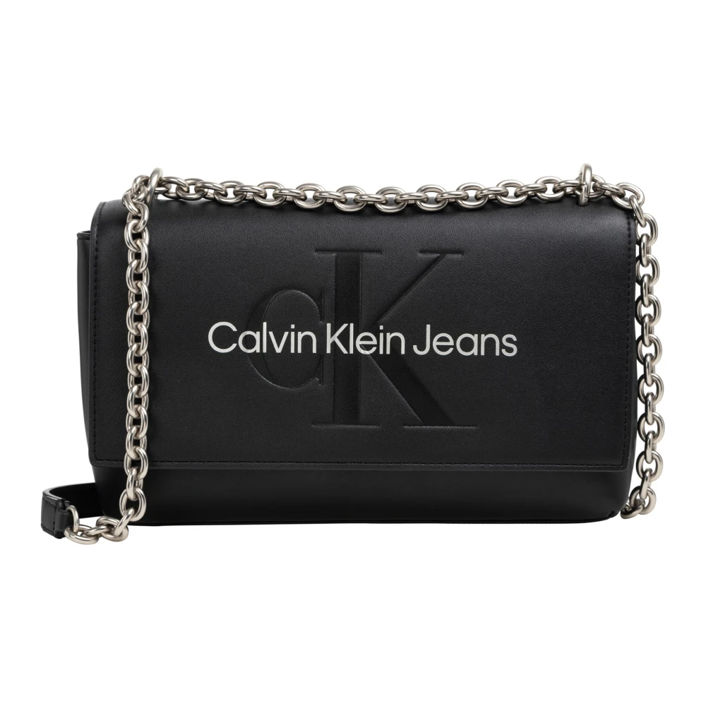 Calvin Klein Jeans Schoudertas met verstelbare band en sluiting Black Dames