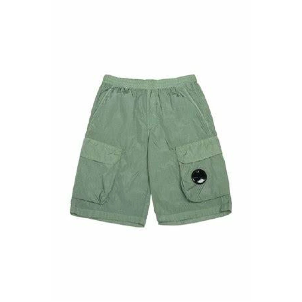 C.p. Company Boys Green Shorts, 2 Y, Light Shorts With Leg Pockets