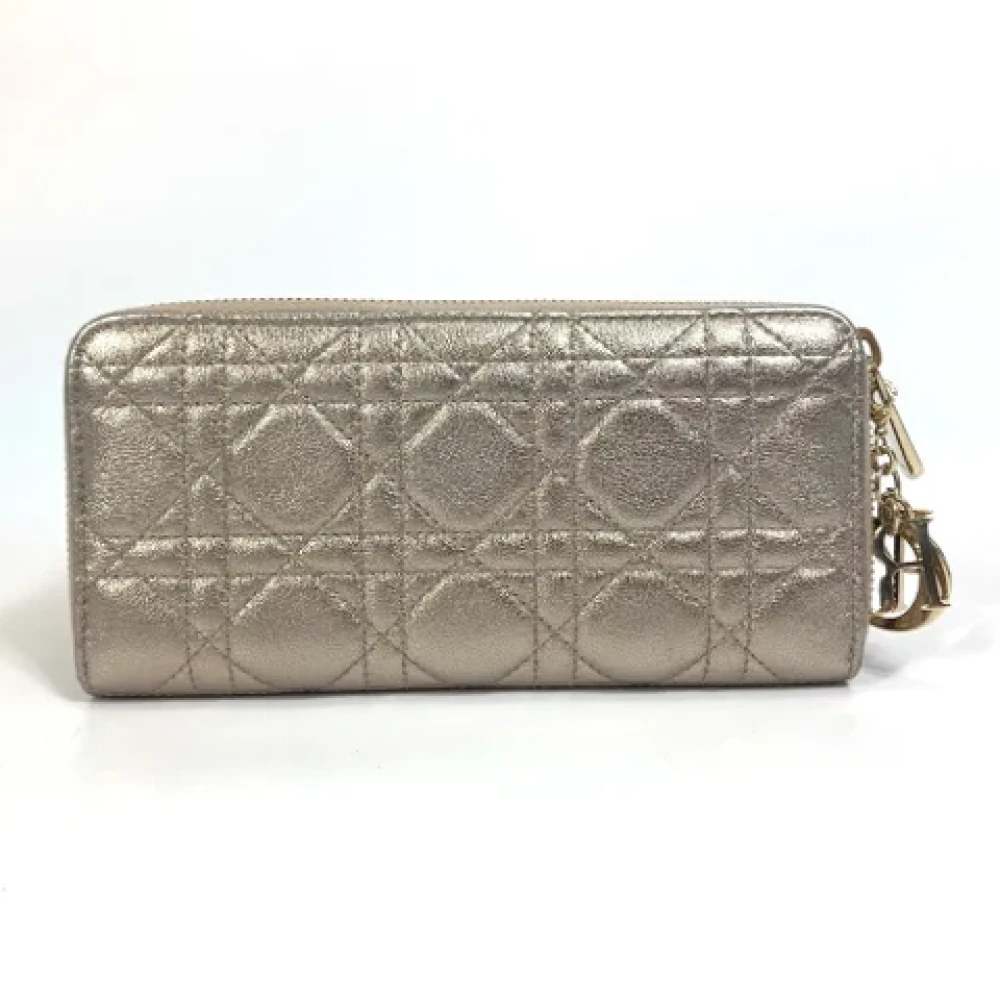 Dior Vintage Pre-owned Leather wallets Yellow Dames