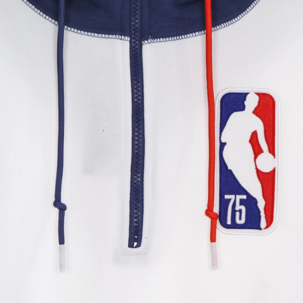 Nike NBA Fleece Hoodie Courtside White Multicolor Heren