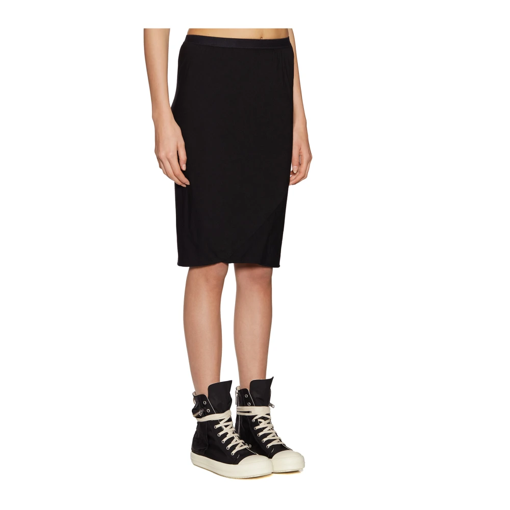 Rick Owens Pencil Rok Black Dames