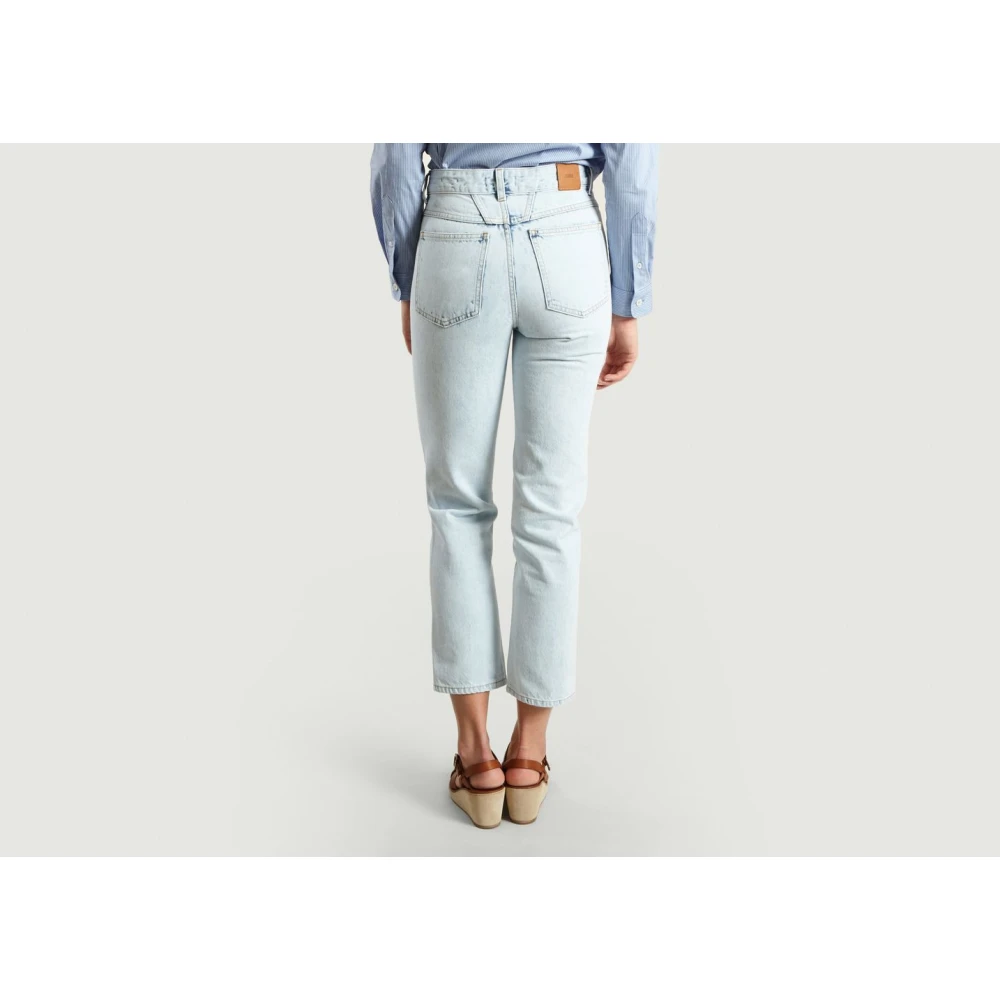 closed Blauwe High-Waist Cropped Jeans Blue Dames