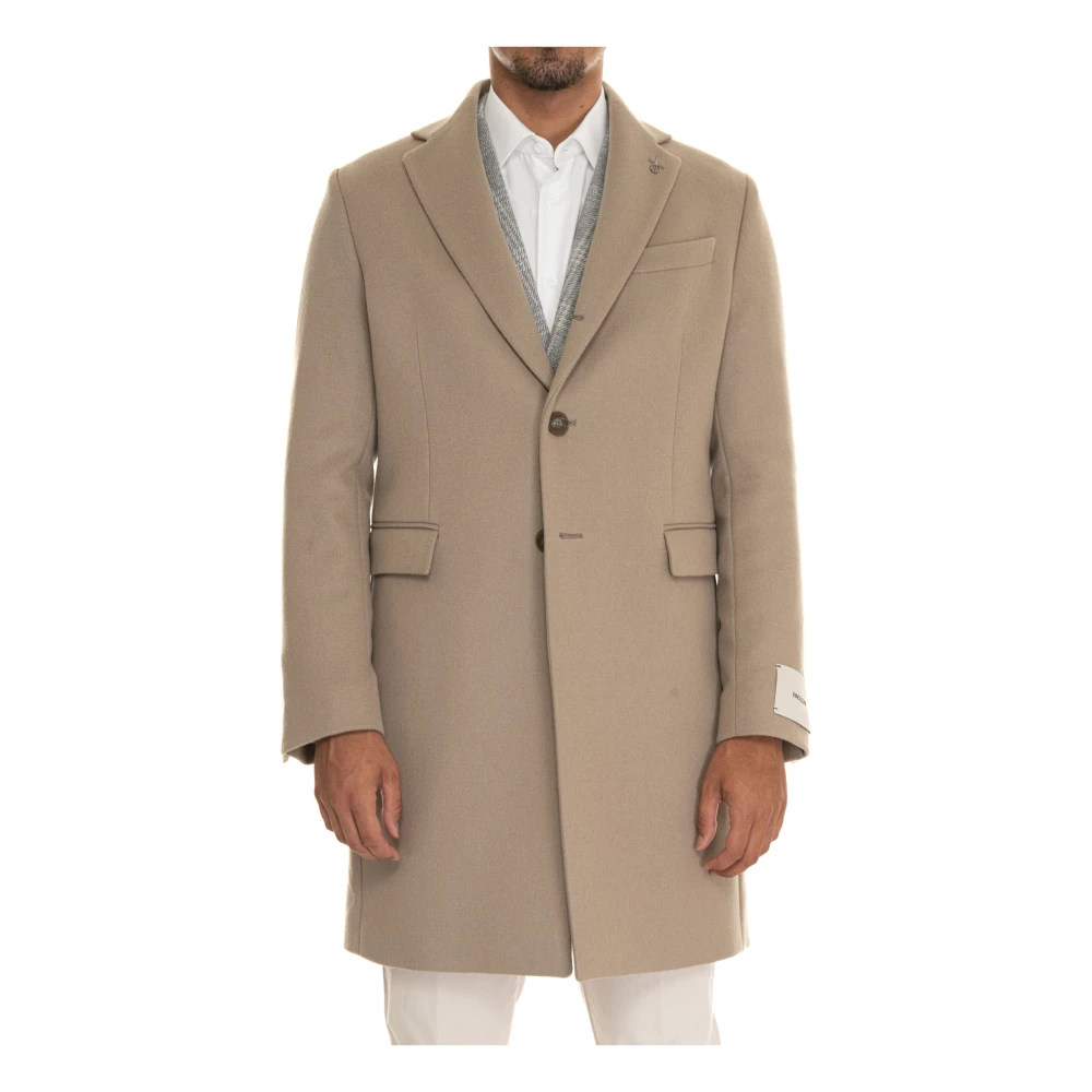 Paoloni Stijlvolle Winterjas voor Mannen Beige Heren