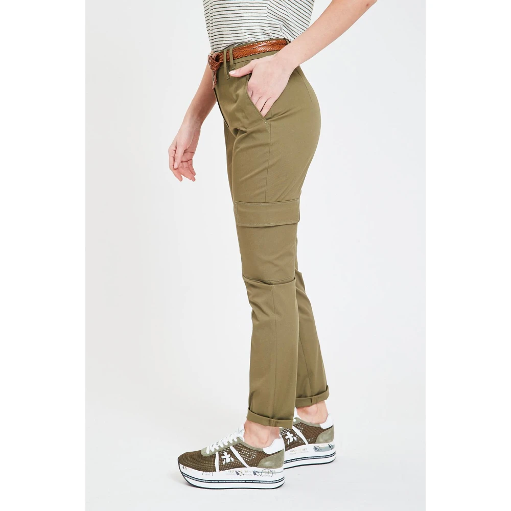 Max Mara Alfio Broek met Twee Zakken Green Dames