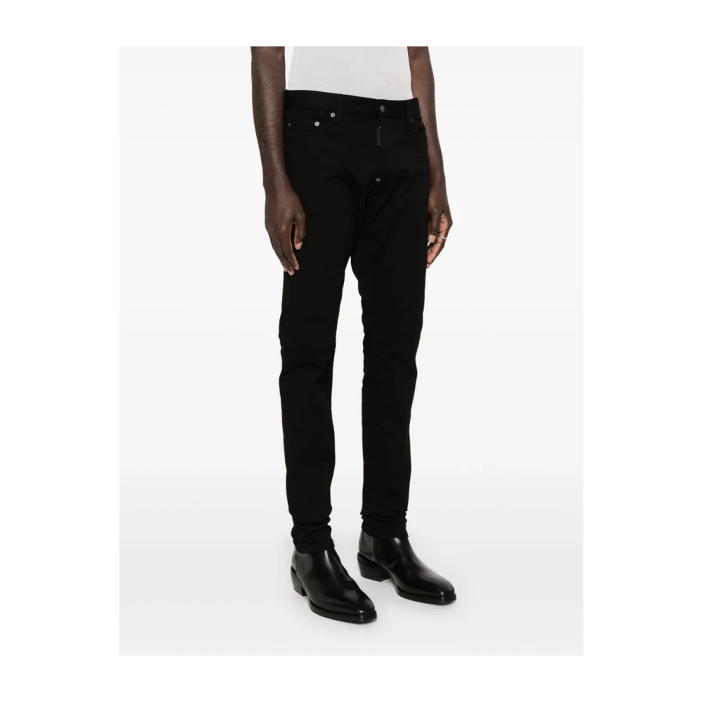 Dsquared2 Zwarte Klassieke Knoopsluiting Jeans Black Heren