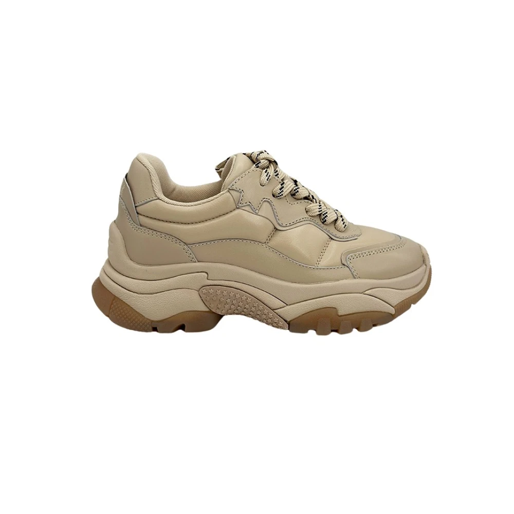 ASH Leren Platform Sneaker Dames Schoenen Beige