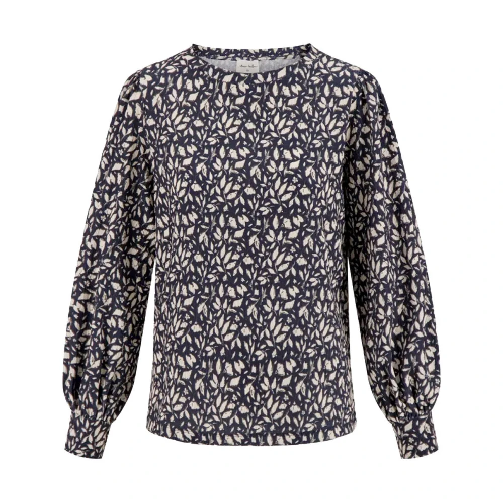 Zusss Bladprint Lange Mouw Top Multicolor Dames