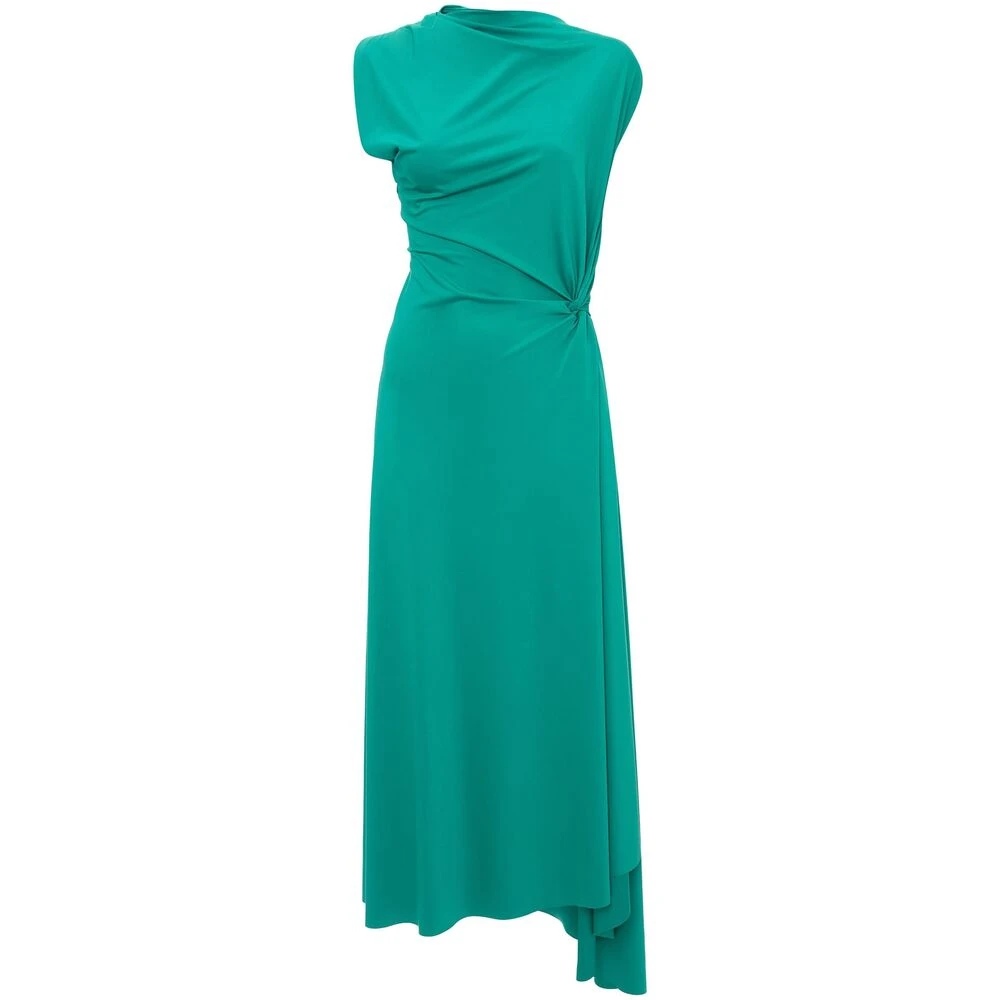 Victoria Beckham Groene Mouwloze Plooi Jurk Green Dames