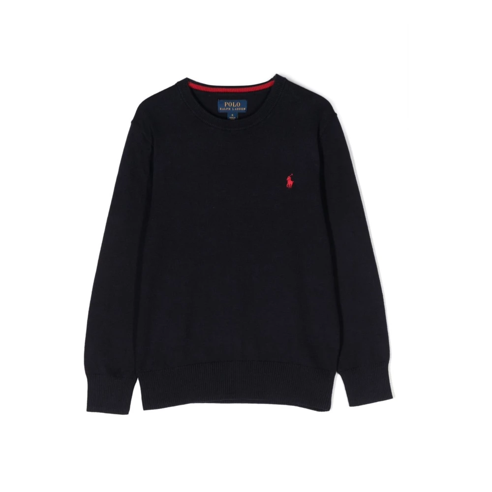 Polo Ralph Lauren Unisex Kids Blue Pullover Jumper - Kids Knitwear - 5 Y - Kids