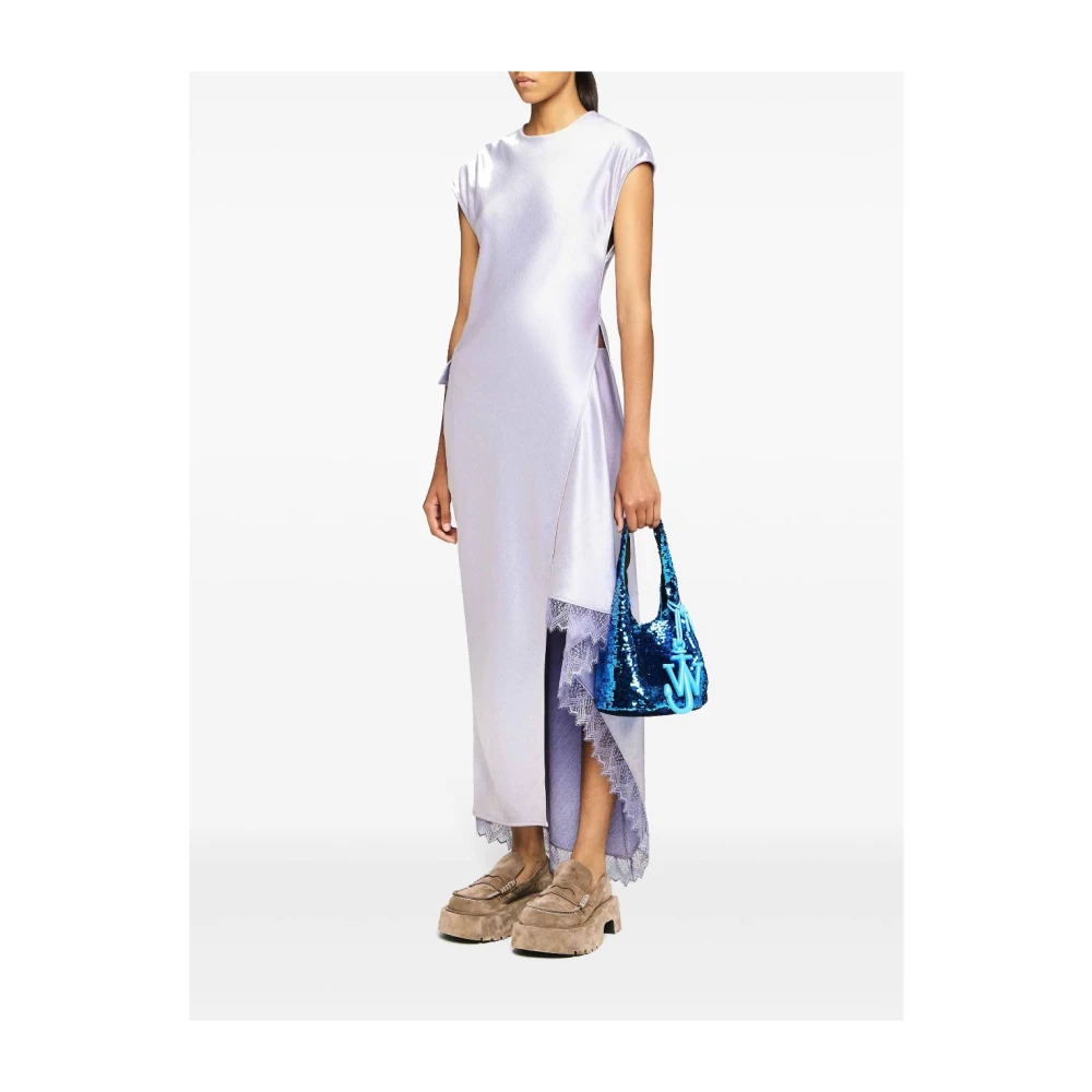 JW Anderson Blauwe Paillet Versierde Top Handtas Blue Dames