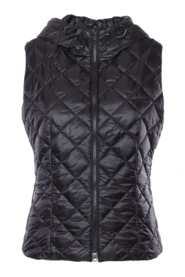 Gilet Trapunta Con Cappuccio
