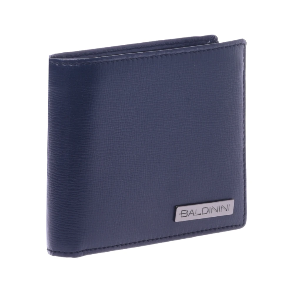 Baldinini Wallet in dark blue palmellato leather Blue Heren