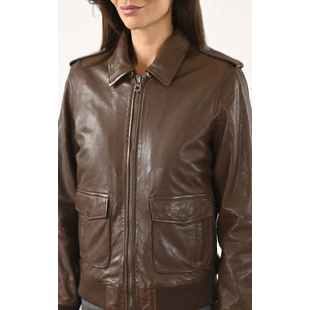 La Canadienne Cognac Lam Pilotenjack Brown Dames