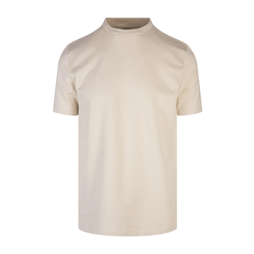 Hugo Boss Vit T-shirt Thompson 207 i bomull Beige, Herr