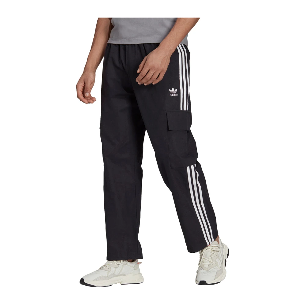 Adidas Men's Black Sweatpants, Xs, Sporty Ripstop Cotton Trousers
