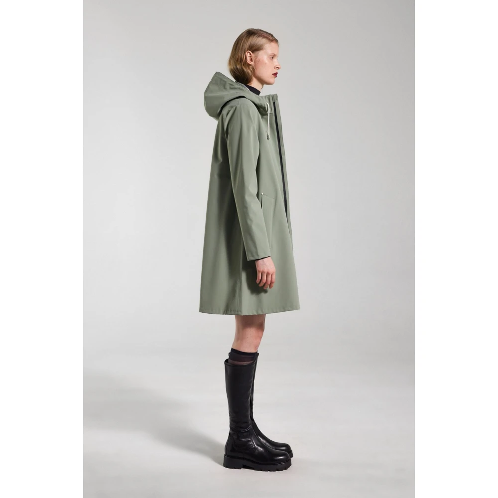 Stutterheim Lichtgewicht Rits Matte Regenjas Green Dames