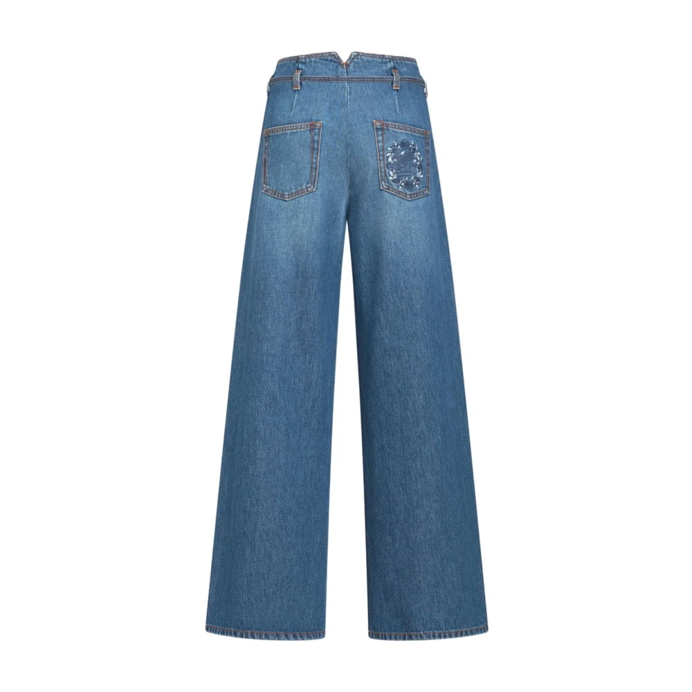 ETRO Wide Jeans Blue Dames