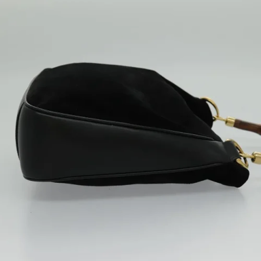 Gucci Vintage Pre-owned Suede handbags Black Dames
