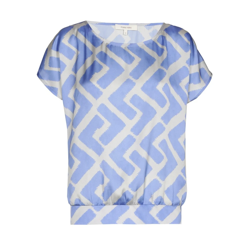 Marie Méro Grafische Print Blouse Tuniek Blue Dames