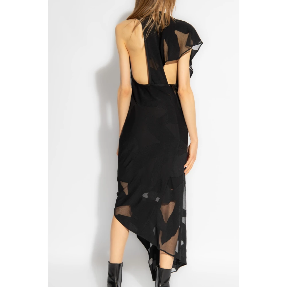 IRO Shanon asymmetrische jurk Black Dames