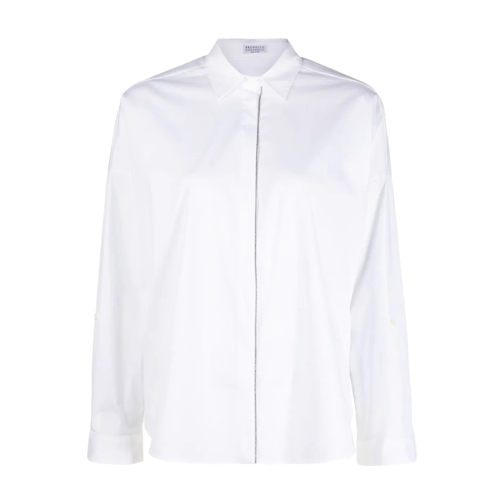 BRUNELLO CUCINELLI Italiaans Katoenen Shirt White Dames