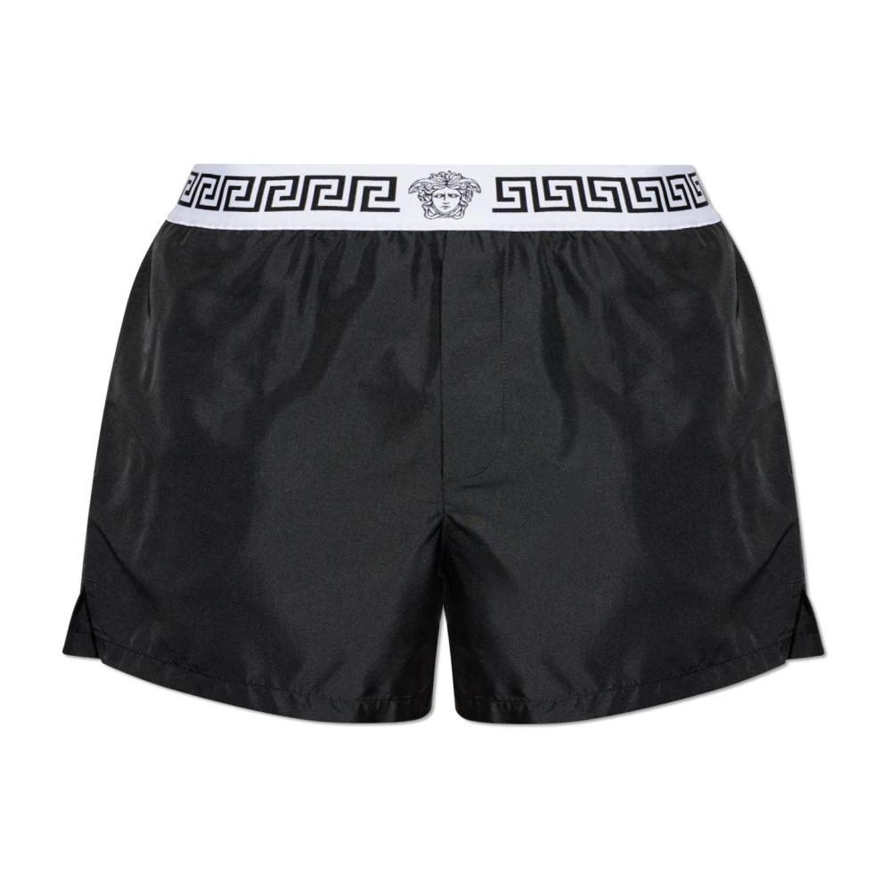 Versace Mannelijk Zwart Badmode Heren, L, Polyester, Zwemshorts
