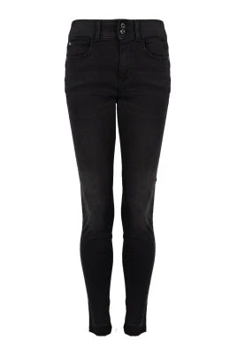 Skinny Jeans med Distressed Hem
