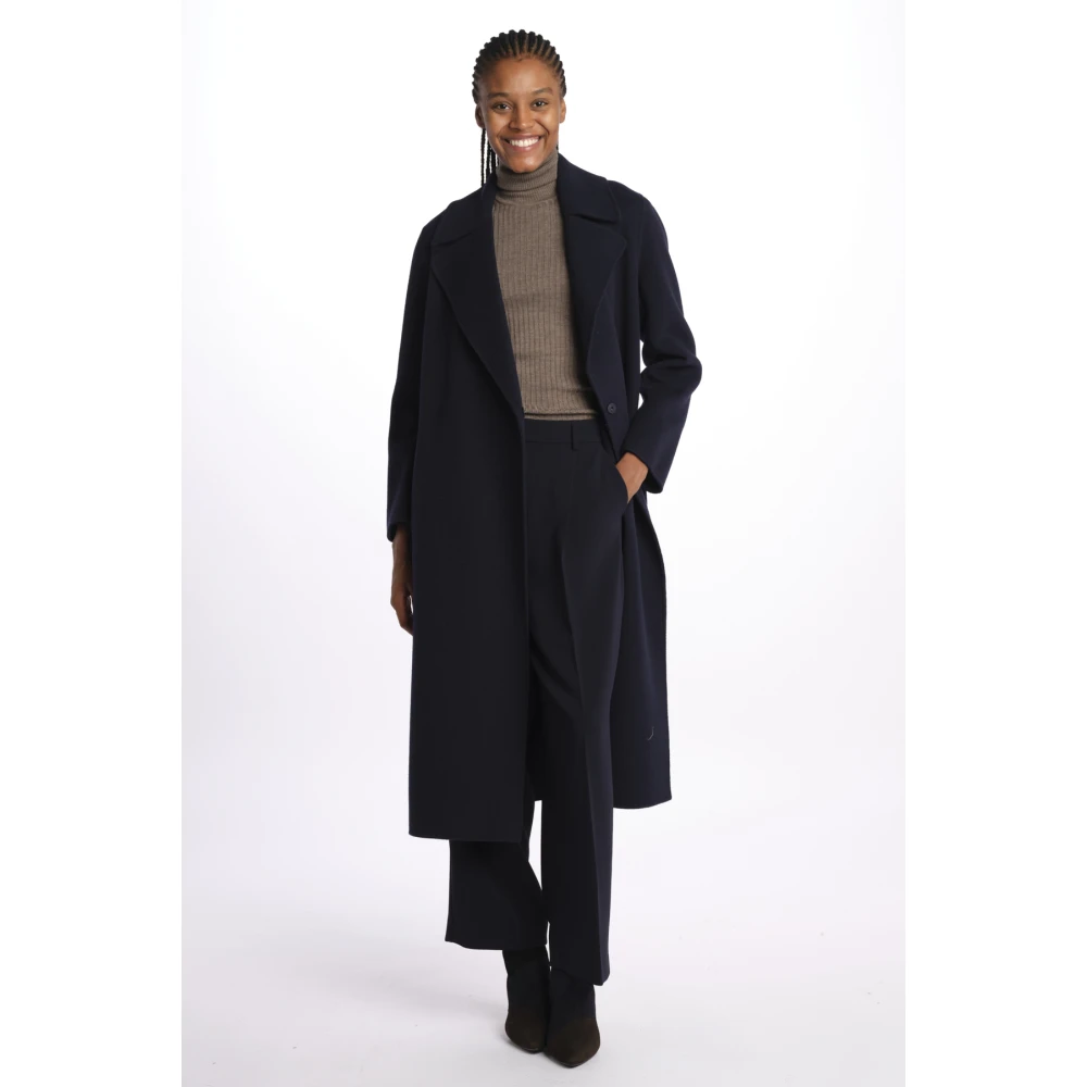 Max Mara Blauwe Manu dubbele ochtendjas jas Blue Dames