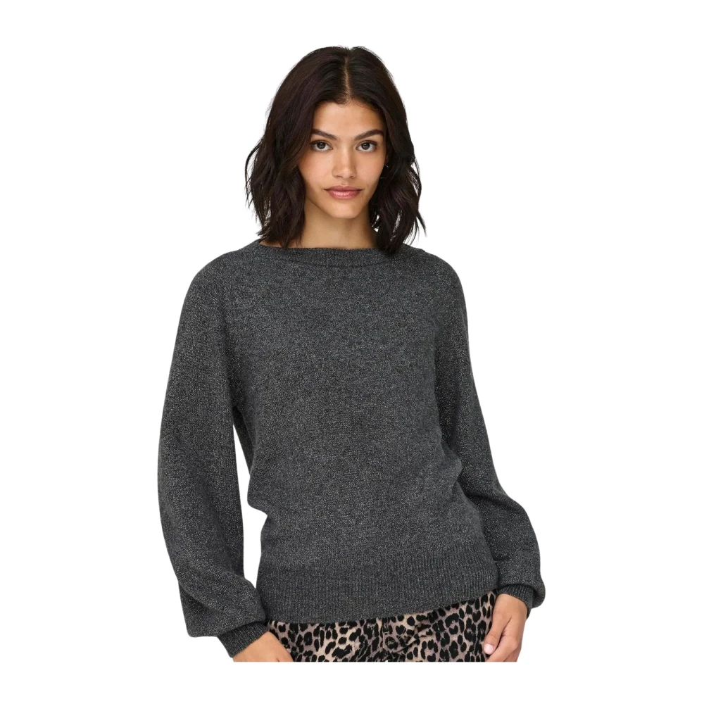 Jacqueline de Yong Glitter Kraag Ketting voor Vrouwen Gray Dames