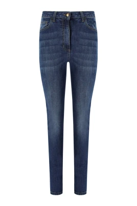 Skinny Jeans i Medium-Wash Denim