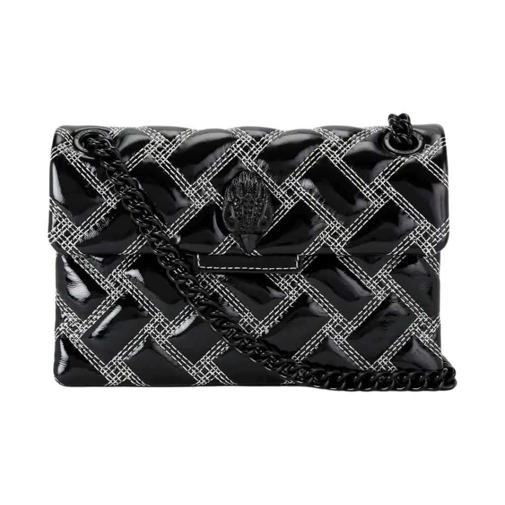 Kurt Geiger Mini Kensington Drench Zwart Wit Patent Black Dames