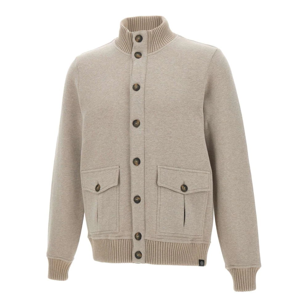Gran Sasso Sand Fleece Sweater Sartorial Collection Beige Heren