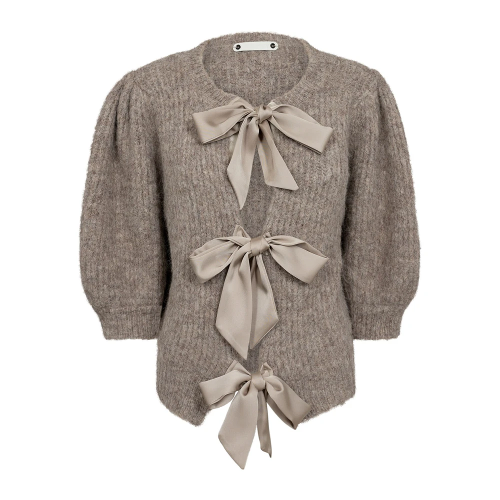Co'Couture Striklint Cardigan Walnoot Brown Dames