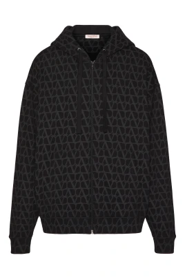 Logo Print Zip-Up Hoodie