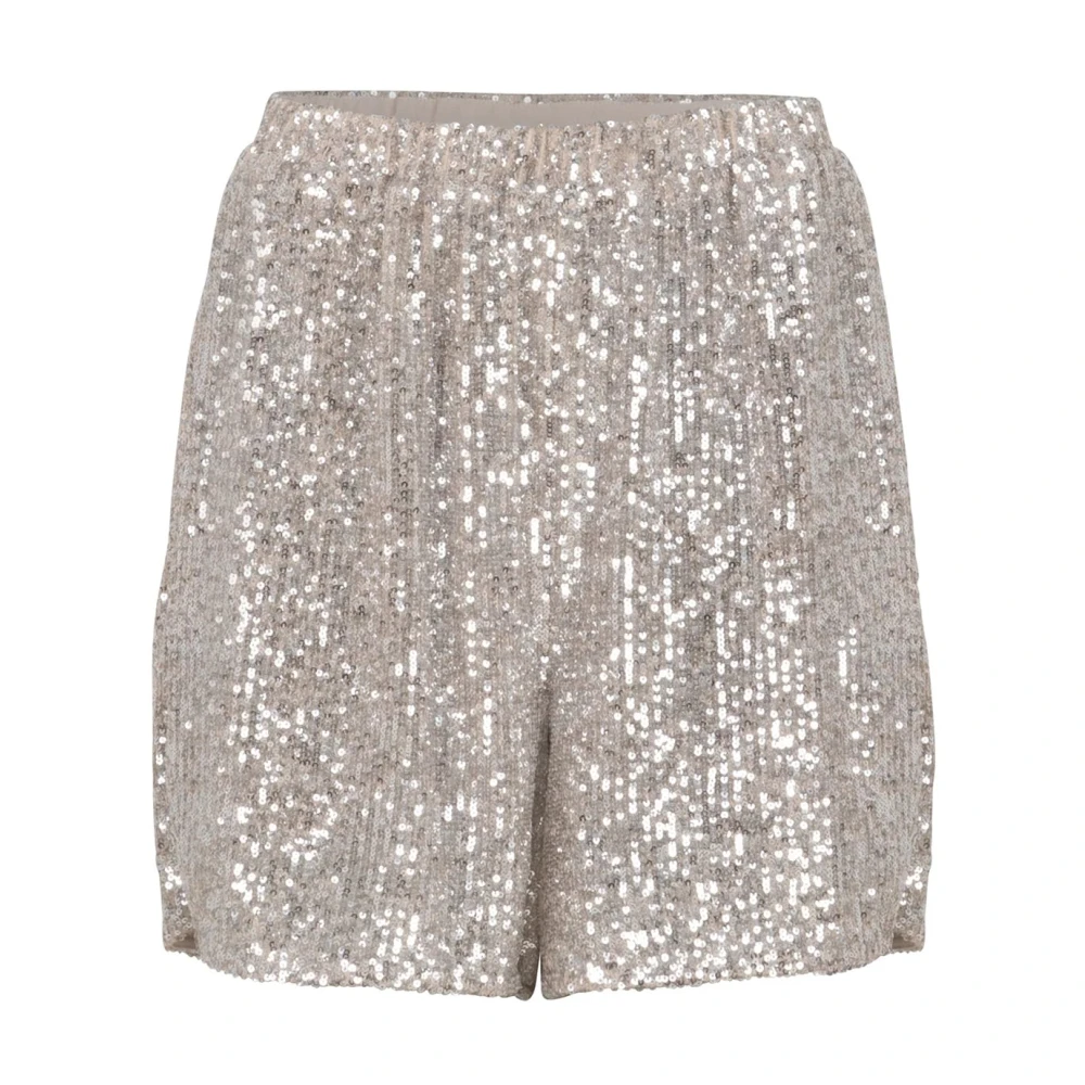 Cras Sequin Shorts Gray Dames