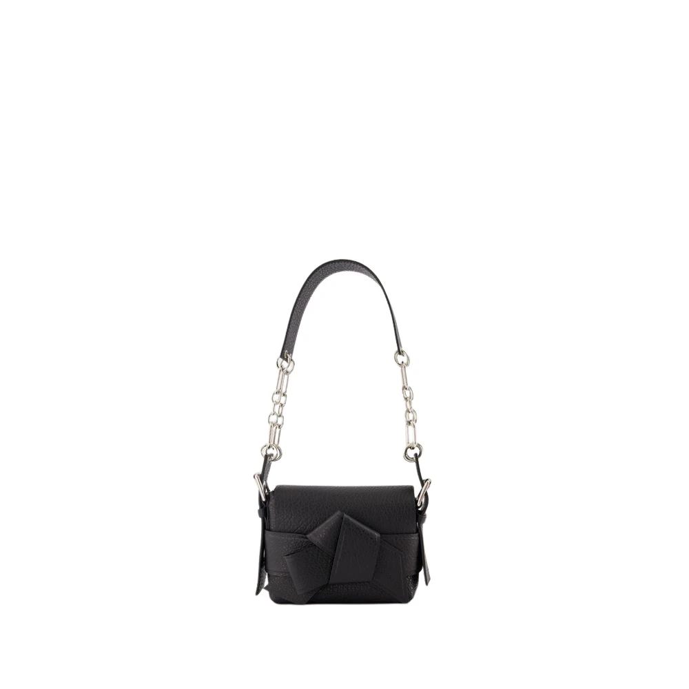 Acne Studios Zwarte Leren Schoudertas Crossbody Black Dames