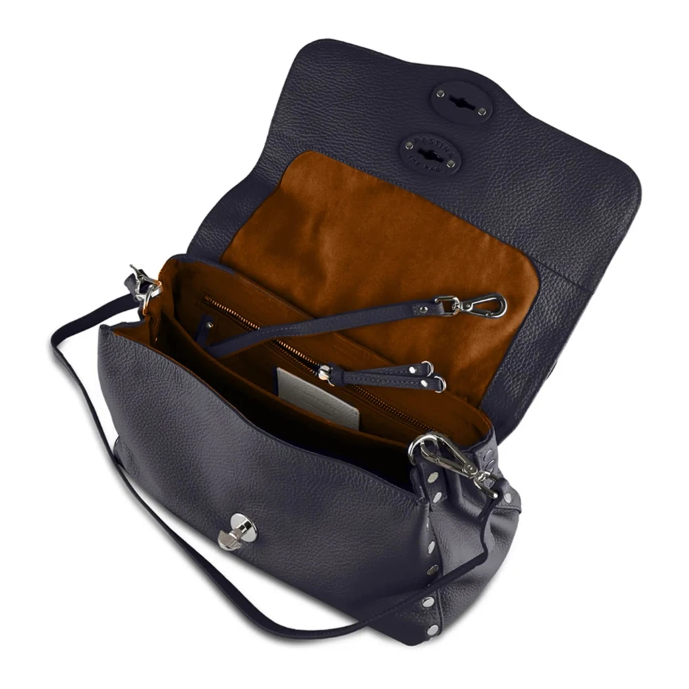 Zanellato Klassieke Zwarte Leren Tas Black Dames