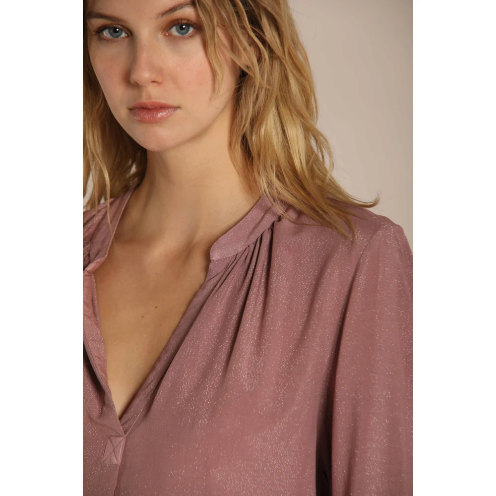 Mason's Adele Viscose Lurex Shirt Pink Dames