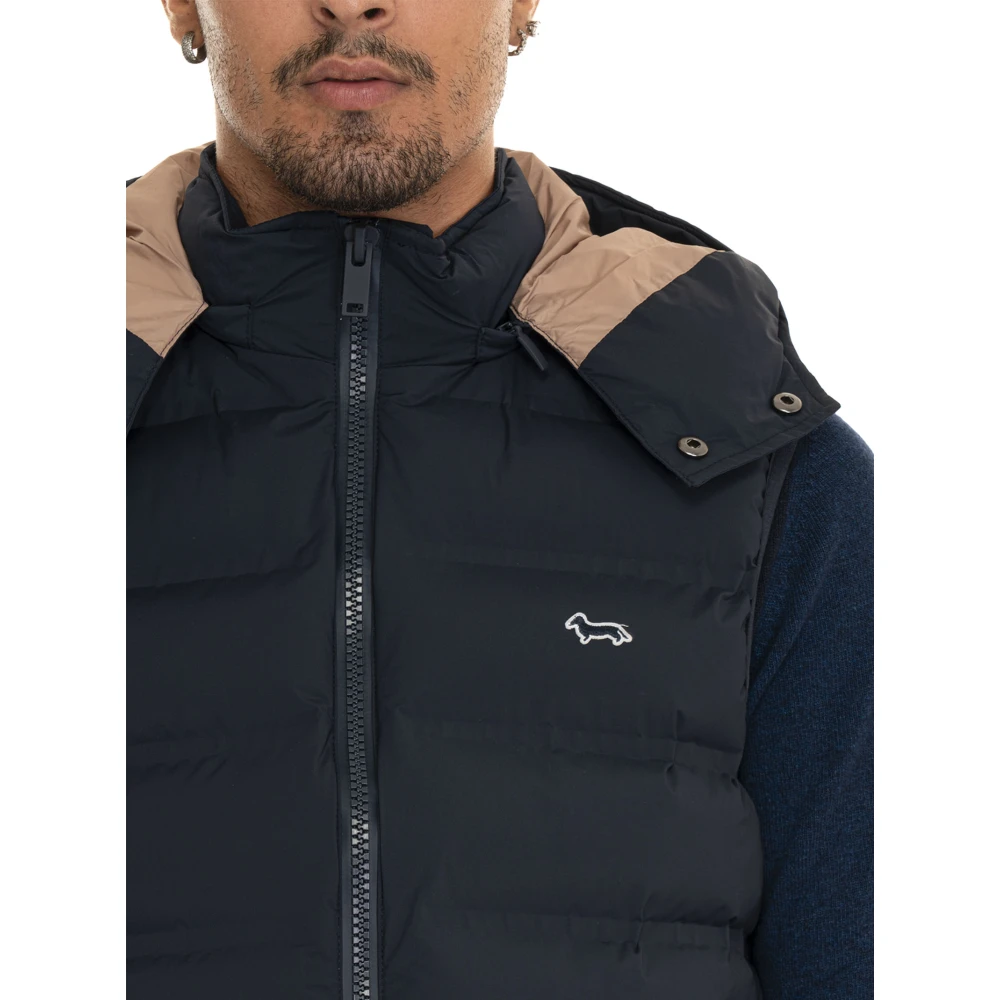 Harmont & Blaine Gewatteerd Gilet met Afneembare Capuchon Black Heren