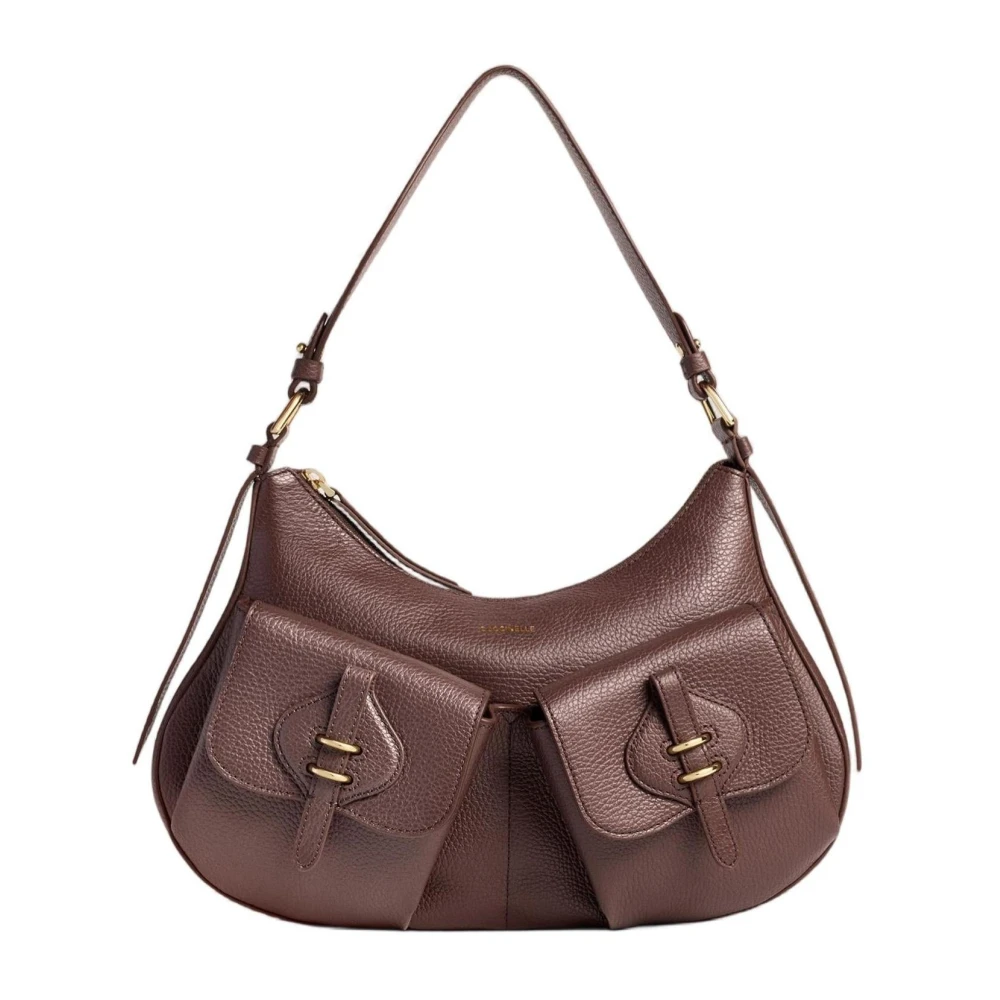 Coccinelle Mavery Pocket Shoulder Bag - Female - Shoulder Bags - Purple - One Size - Bags