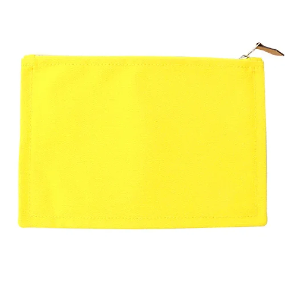 Hermès Vintage Pre-owned Cotton pouches Yellow Dames