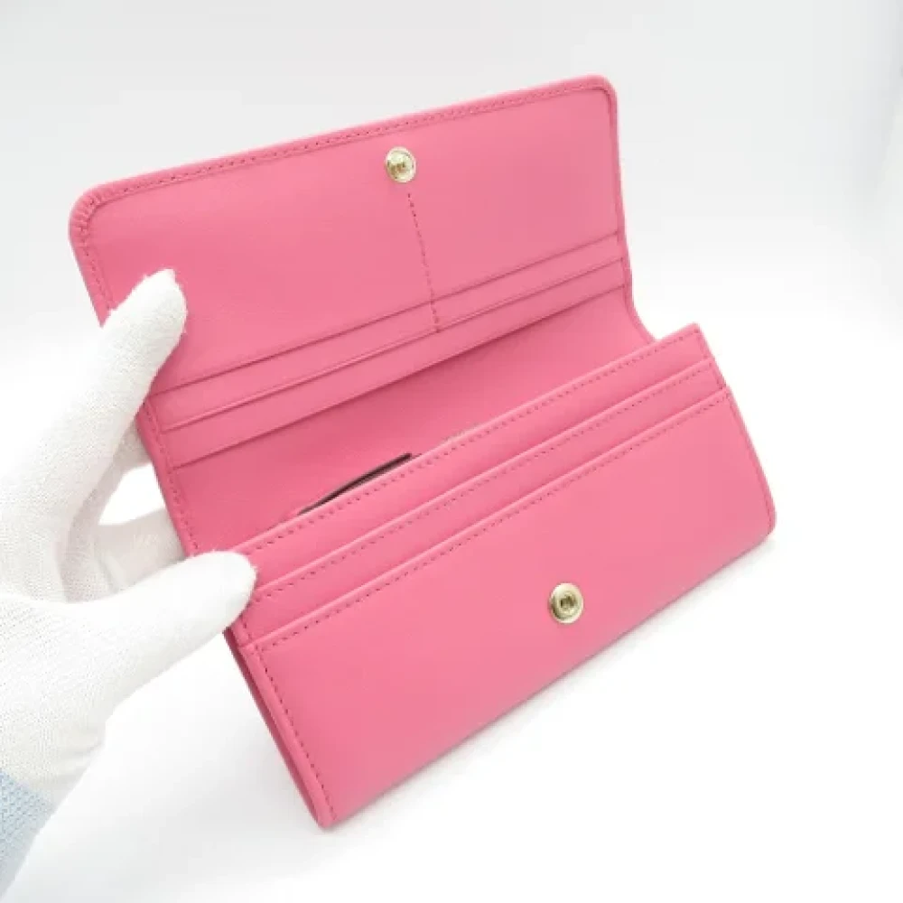 Jimmy Choo Pre-owned Leather wallets Pink Dames