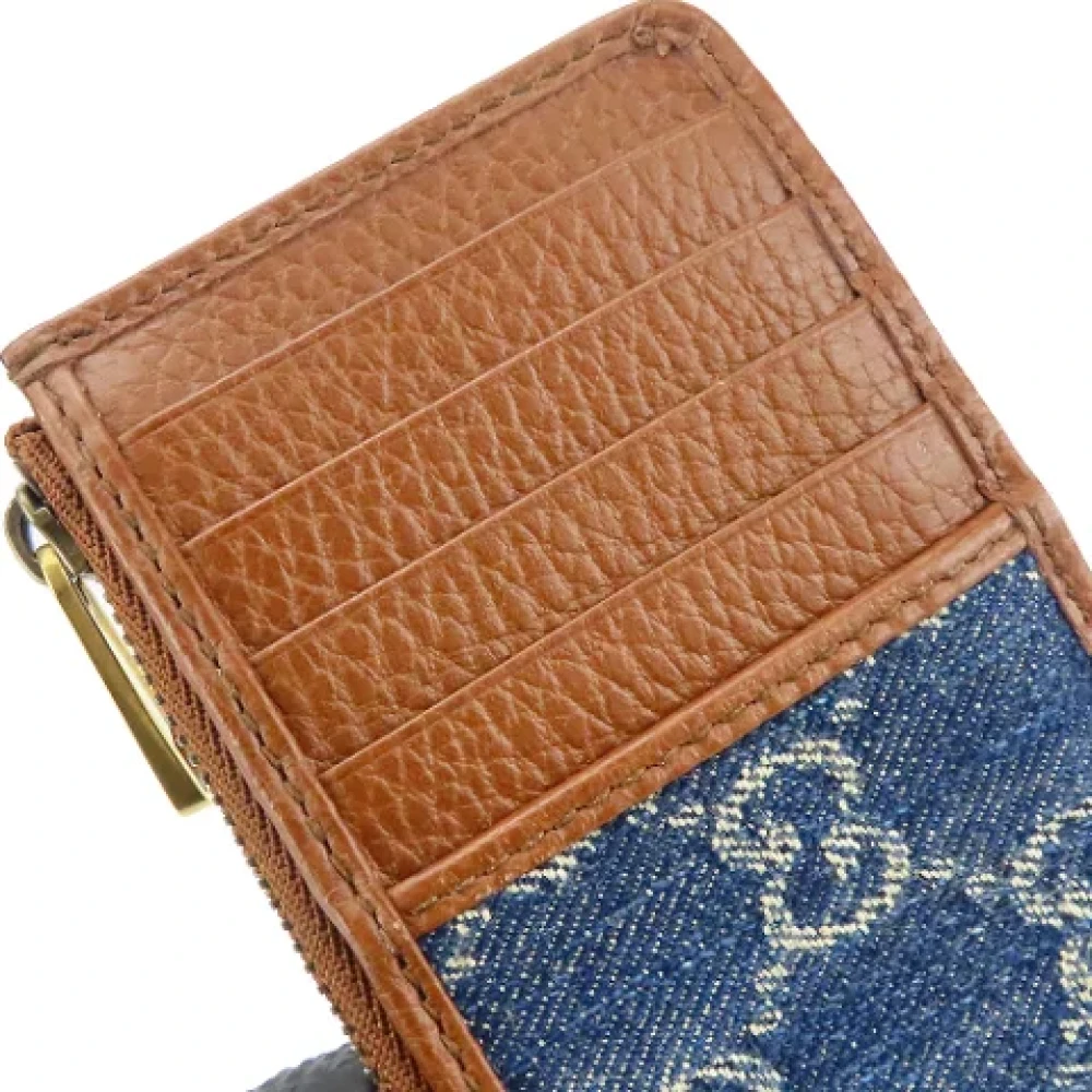Gucci Vintage Pre-owned Canvas wallets Blue Dames
