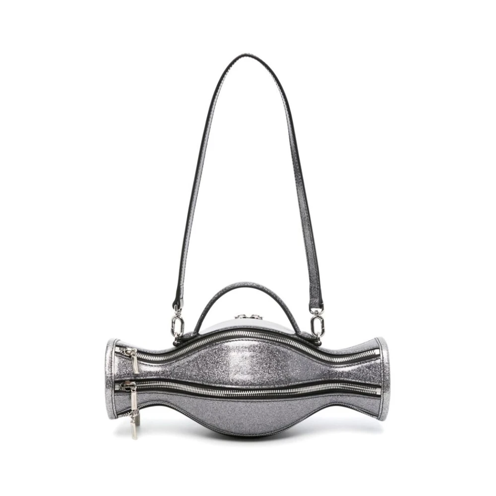 Andersson Bell Schoudertas met Glitterdetails Gray Dames