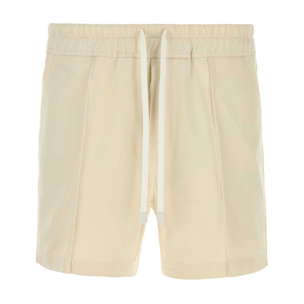 Tom Ford Elegant Ivory Satin Bermuda Shorts Beige, Herr