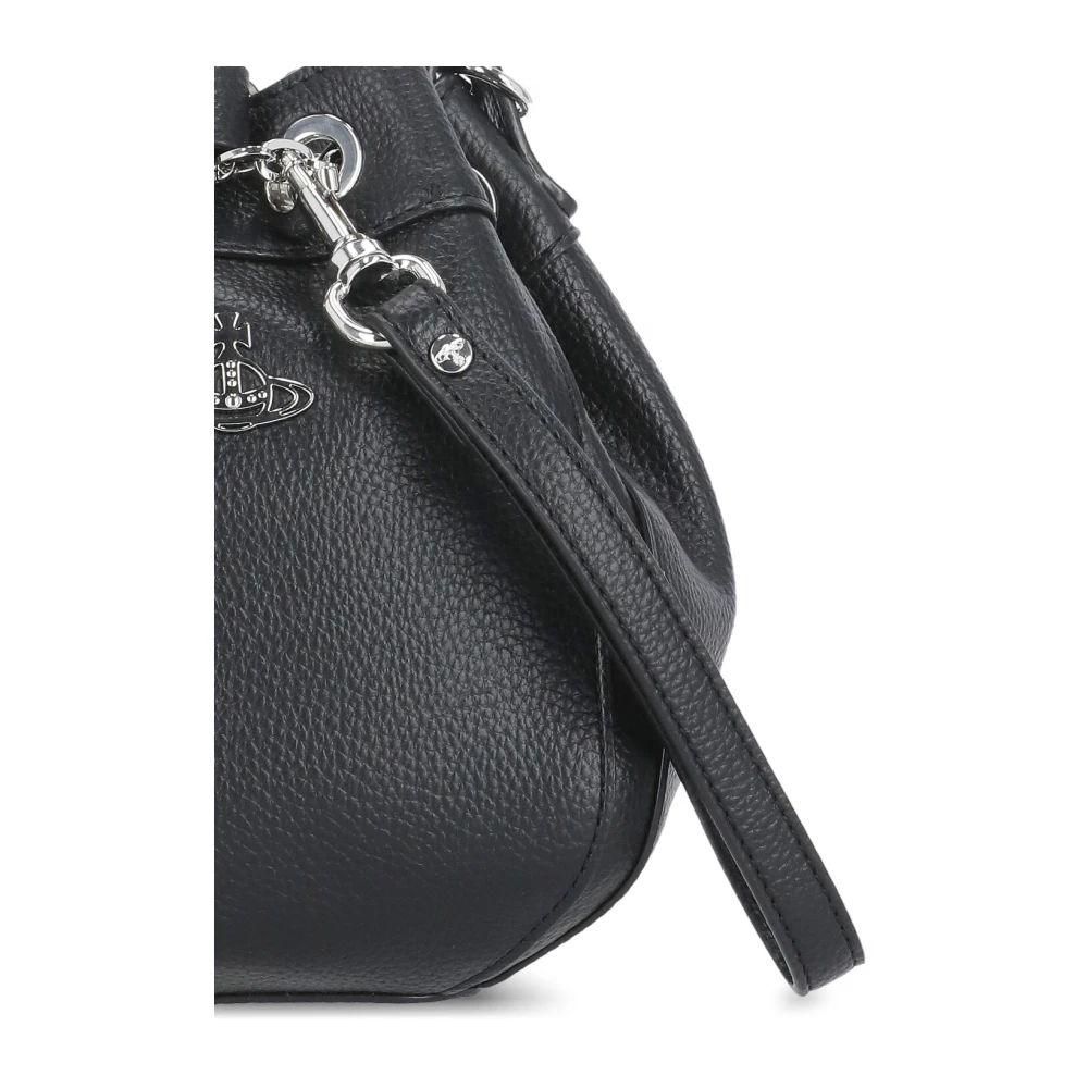Vivienne Westwood Zwarte Bucket Bag met Koordsluiting Black Dames