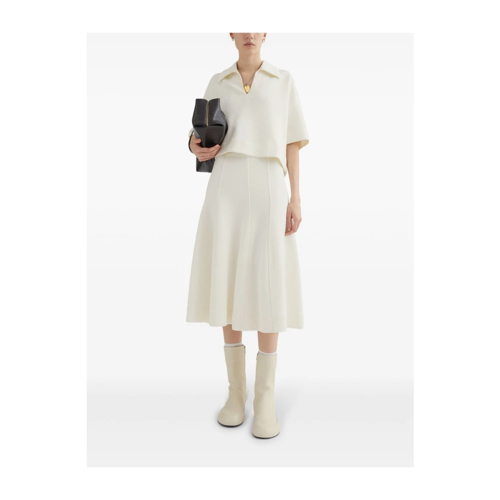 Jil Sander Witte Polokraag T-shirts en Polo's White Dames