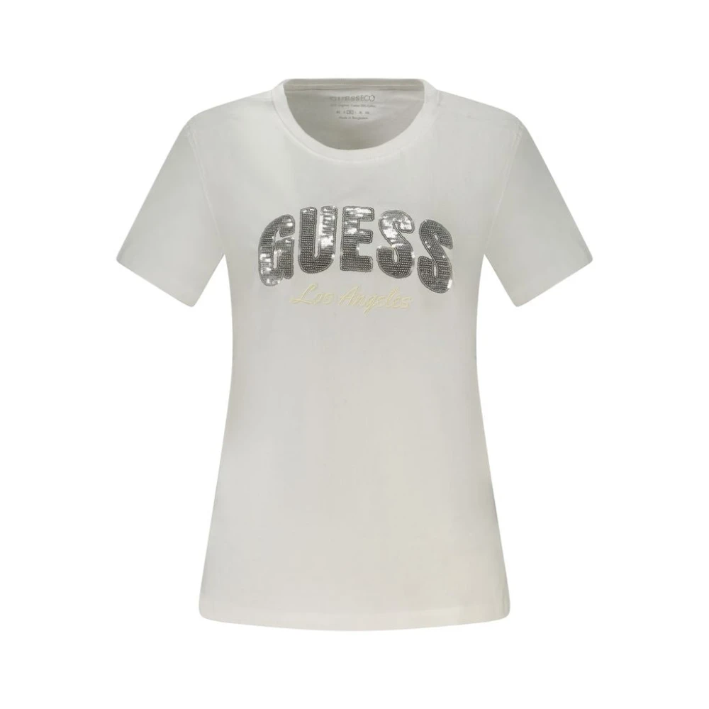 Guess Witte Katoenen Tops & T-shirt White Dames