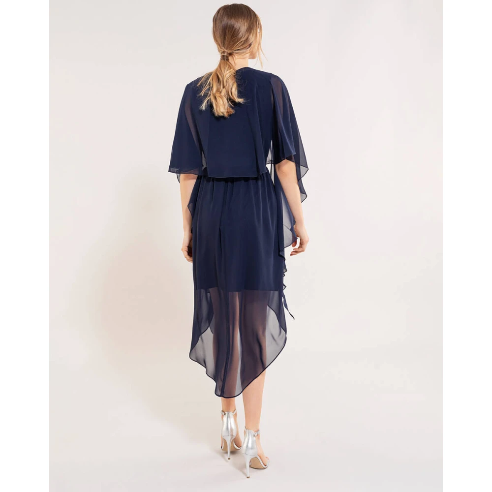 Swing Chiffon Form Stola Blue Dames